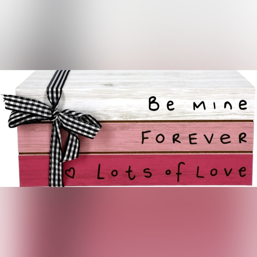Valentine Day Stacking Book Decor